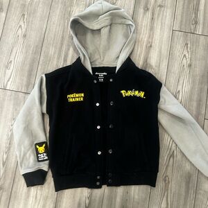 Abercrombie Kids Black and Gray Pokemon Hoodie